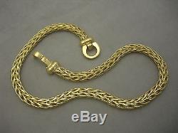 18k Gold Roberto Coin Woven Wheat Chain Necklace 41.5 Gr Not Scrap
