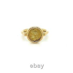 18K Gold Bvlgari Monete Ancient Coin Gold Ring Macedonian King Philip II