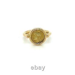 18K Gold Bvlgari Monete Ancient Coin Gold Ring Macedonian King Philip II