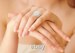 18K Gold Over Sterling Silver Genuine Italian 2-Lira Bee Coin Retro Ring Women