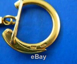 18K SOLID YELLOW KEY CHAIN ITALY 6.14g
