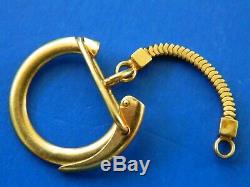 18K SOLID YELLOW KEY CHAIN ITALY 6.14g