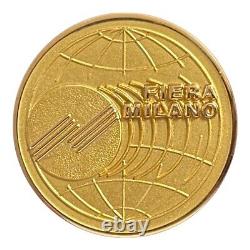 18K Solid Yellow Gold 35mm Commemorative Coin Teatro Alla Scala Milano Italy