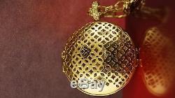 18K Yellow gold Roberto Coin Large Locket Necklace with 30 heavy chain
