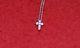 18-Inch 18KT White Gold Chain with Cross Pendant Necklace by Roberto Coin, Italy