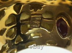 18 Kt Gold Roberto Coin Giraffe Wide Enamel Tapered Ring