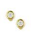 18k 750 Roberto Coin Diamond Stud Bezel Earrings YG 0.20 cttw