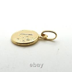 18k Gold One 1 Euro Coin Replica Charm Pendant Italy 750 New