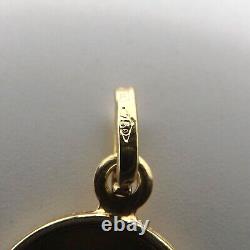 18k Gold One 1 Euro Coin Replica Charm Pendant Italy 750 New