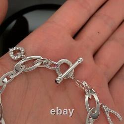 18k White Gold Roberto Coin Tiny Treasures Diamond Charm Bracelet $5000