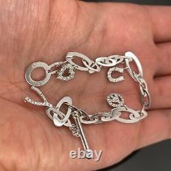 18k White Gold Roberto Coin Tiny Treasures Diamond Charm Bracelet $5000