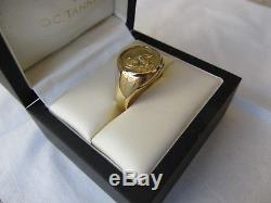 18k yellow gold Men's Ring with 22k gold Roman Alexander 3rd the great coin