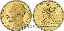 1912 Italy Gold Coin 50 Lire NGC MS62 King Vittorio Emanuele III