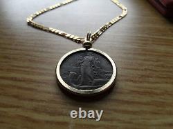 1912 Italy Superb About Uncirculated Coin Pendant 24 18KGT Gold Filled Chain
