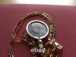 1912 Italy Superb About Uncirculated Coin Pendant 24 18KGT Gold Filled Chain