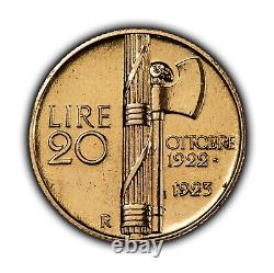 1923-R Italy 20 Lire Gold Coin 0.1867 AGW SKU-G3627