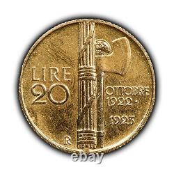 1923-R Italy 20 Lire Gold Coin 0.1867 AGW SKU-G3627