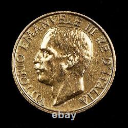 1923-R Italy 20 Lire Gold Coin 0.1867 AGW SKU-G3627