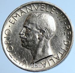 1927 R ITALY King Victor Emmanuel III Silver 5 Lire Italian Coin EAGLE i108435