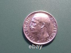 1927 R ITALY Silver10 Lire Vittorio Emanuele III. #322FD. AU Free shipping
