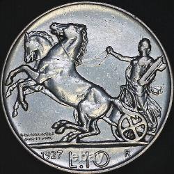 1927 R Italy Silver 10 Lire AU/Classic Must-Have World Coin/Beautiful Eye Candy