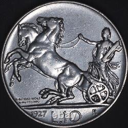 1927 R Italy Silver 10 Lire AU/Classic Must-Have World Coin/Beautiful Eye Candy