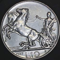 1927 R Italy Silver 10 Lire AU/Classic Must-Have World Coin/Beautiful Eye Candy