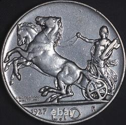 1927 R Italy Silver 10 Lire AU/Classic Must-Have World Coin/Beautiful Eye Candy