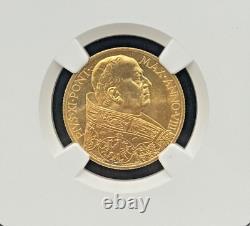 1929 VIII VATICAN CITY 100 LIRE GOLD COIN NGC MS 66, High Grade Low Mintage Date