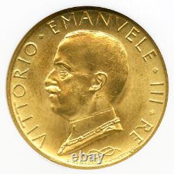 1931 R IX ITALY 100L MS63 Lire gold coin Vittorio Emanuele III High appraisal