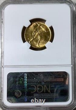 1931 R IX Italy Gold 20 Lire NGC MS64