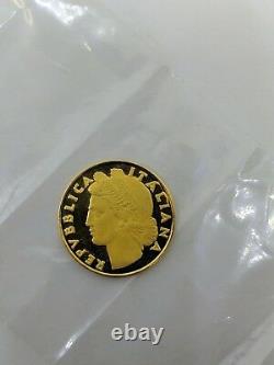 1946R ITALY GOLD OFF-METAL STRIKE LIRA -NGC Graded -18K Gold Coin 1 Lira Gold