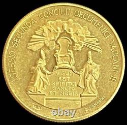 1962 Gold Pope John XXIII & Paul VI Vatican Second Vatican Council 7 Gram Medal