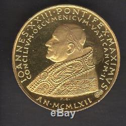 1962 Vatican II Council Pope John XXIII Gold Coin Catholic Religious Medal Rare