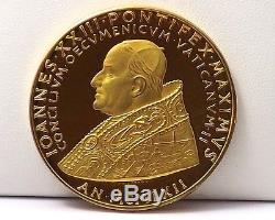 1962 Vatican Pope John Joannes XXIII Vatican Council. 900 21K Gold Medal Coin