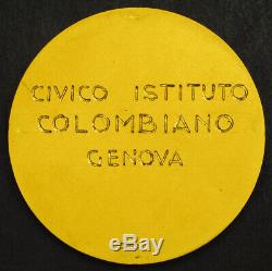 1970s, Italy. St. George Civic Genoa Colombian Institute Gold Medal. 11.48gm