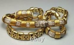 1970s Roberto Coin 4.50 Carat Diamonds and Yellow Gold Necklace and Ring Layaway