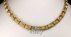 1970s Roberto Coin 4.50 Carat Diamonds and Yellow Gold Necklace and Ring Layaway
