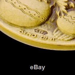1976 22k 917 Solid Gold Coin FAO Bino Bini Birds Medal Ltd Ed 19.6G Peace Food