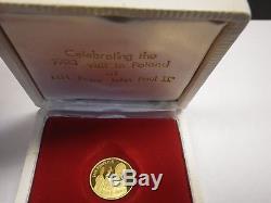 1982 Pope John Paul II Commemorative Gold 1000 Zlotych Proof Coin (excellent)