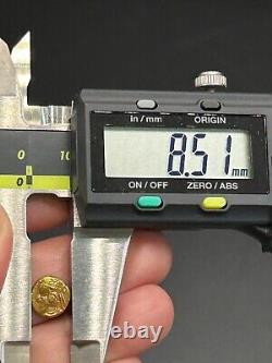 (1.11g) Ancient Greek Roman king 19K Solid gold Coin wonderful very Rare#P45