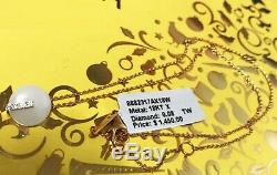 $1,450 Roberto Coin Diamond 18K Rose Gold Jade Disc Pendant 17.5 Necklace NWT