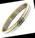 $1,810 Roberto Coin Martellato Yellow Gold & Silver Bracelet 4/Set Bangle NWT