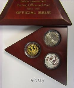 2000 III Millenium Italian Mint 3 Coin Set (Gold, Silver, Titanium)
