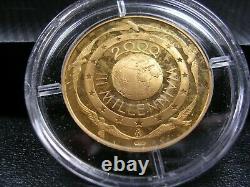2000 Italy 3 Coins made from 3-Metals Honoring The New Millennium Proof Set 2000