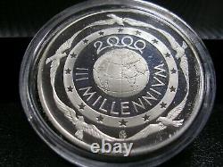2000 Italy 3 Coins made from 3-Metals Honoring The New Millennium Proof Set 2000