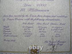 2000 Italy 3 Coins made from 3-Metals Honoring The New Millennium Proof Set 2000