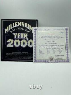 2000 Italy III Millennium Gold Silver & Titanium 3-Coin Proof Set Vitruvian Man