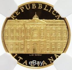2001 R GOLD ITALY 50,000 LIRE 250th ANNIVERSARY CASERTA NGC PROOF 70 ULTRA CAMEO