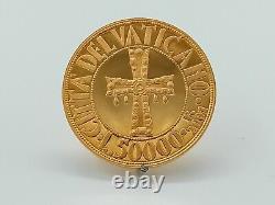 2001 Vatican 50000 Lire Cross, Gold Coin, Rare